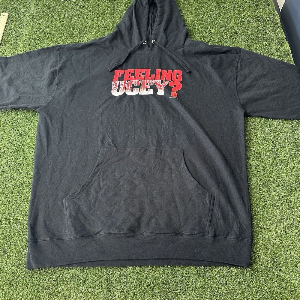 Fanatics Feeling Ucey? Fanatics Black Pullover Hoodie Men's 4XL Wrestling